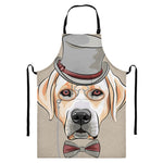 Hipster Labrador Retriever Print Bib Apron With Pocket