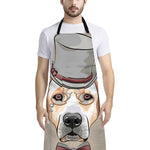 Hipster Labrador Retriever Print Bib Apron With Pocket