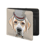 Hipster Labrador Retriever Print Bifold Wallet