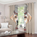 Hipster Labrador Retriever Print Dimout Grommet Curtains