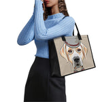 Hipster Labrador Retriever Print Canvas Tote Bag