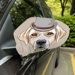 Hipster Labrador Retriever Print Car Side Mirror Covers