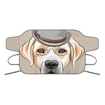 Hipster Labrador Retriever Print Car Windshield Snow Cover