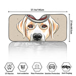 Hipster Labrador Retriever Print Car Windshield Sun Shade