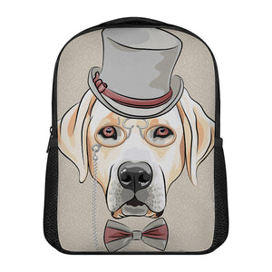 Hipster Labrador Retriever Print Casual Backpack