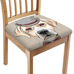 Hipster Labrador Retriever Print Chair Cushion Cover