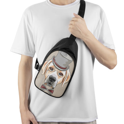 Hipster Labrador Retriever Print Chest Bag
