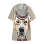 Hipster Labrador Retriever Print Cotton Hawaiian Shirt