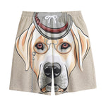 Hipster Labrador Retriever Print Cotton Shorts