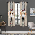 Hipster Labrador Retriever Print Grommet Curtain Panels