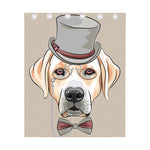Hipster Labrador Retriever Print Curtain