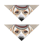 Hipster Labrador Retriever Print Dog Bandana