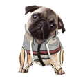 Hipster Labrador Retriever Print Dog Zip Up Hoodie