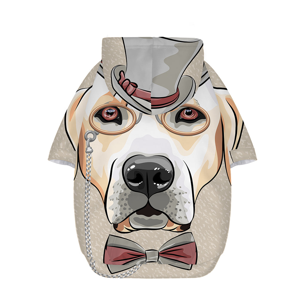 Hipster Labrador Retriever Print Dog Zip Up Hoodie