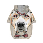 Hipster Labrador Retriever Print Dog Zip Up Hoodie