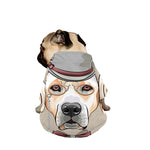 Hipster Labrador Retriever Print Dog Zip Up Jacket
