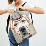 Hipster Labrador Retriever Print Drawstring Backpack