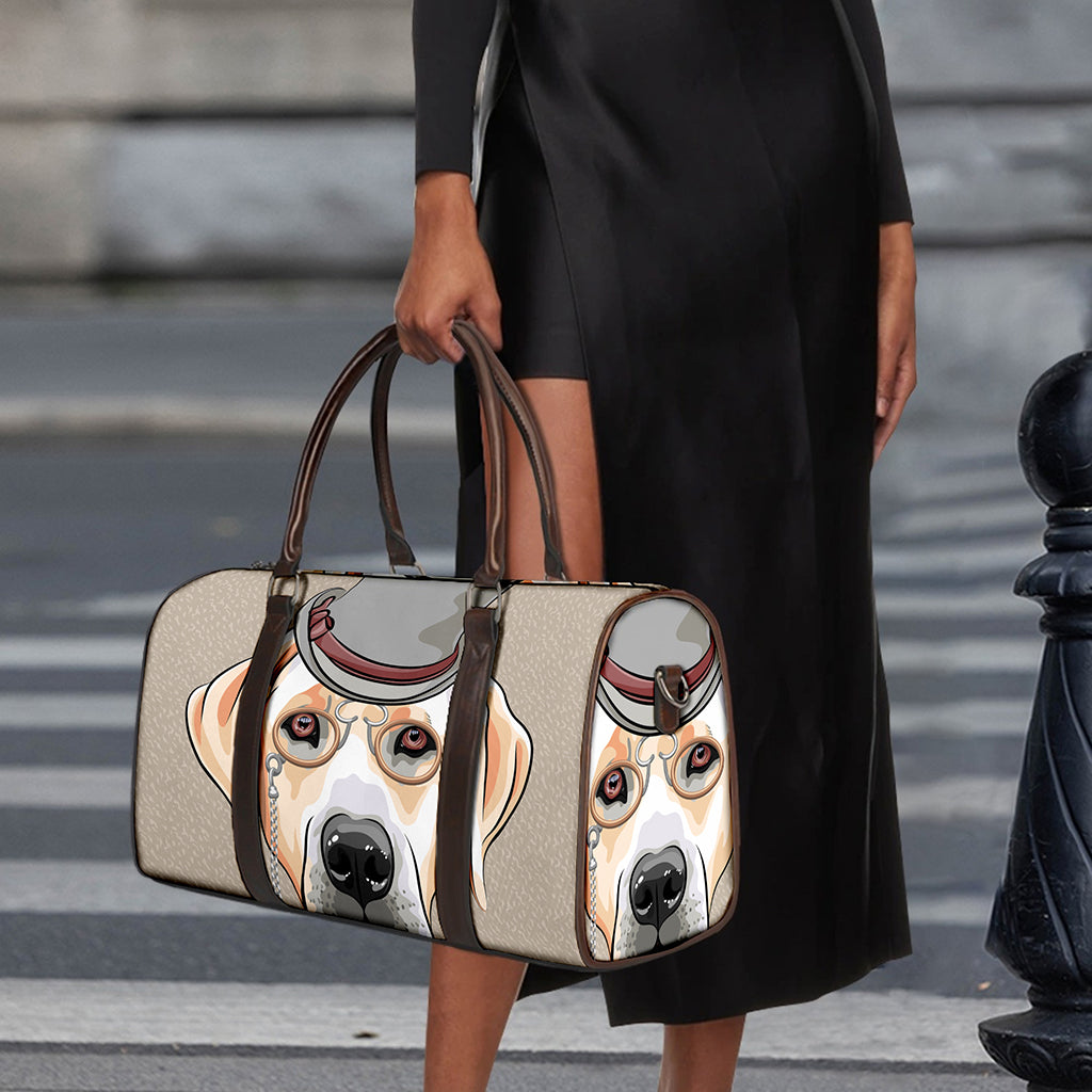 Hipster Labrador Retriever Print Duffle Bag