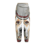 Hipster Labrador Retriever Print Fleece Lined Knit Pants