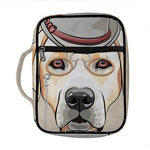 Hipster Labrador Retriever Print Front Pocket Bible Bag
