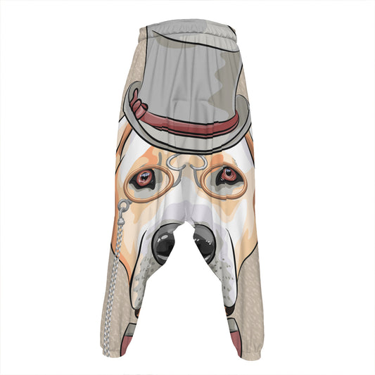 Hipster Labrador Retriever Print Hammer Pants