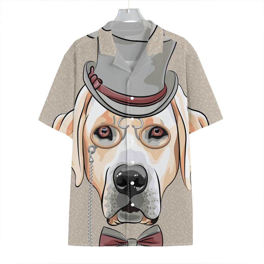 Hipster Labrador Retriever Print Hawaiian Shirt