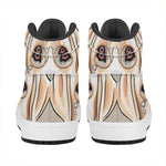 Hipster Labrador Retriever Print High Top Leather Sneakers