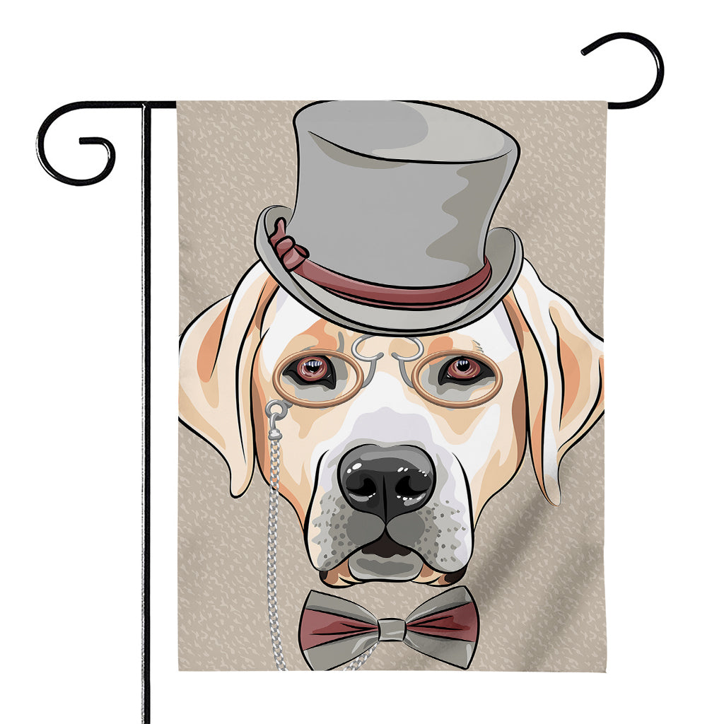 Hipster Labrador Retriever Print House Flag