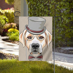 Hipster Labrador Retriever Print House Flag