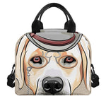 Hipster Labrador Retriever Print Insulated Lunch Bag