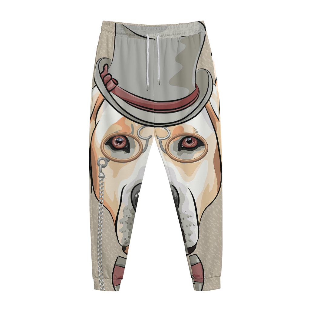 Hipster Labrador Retriever Print Jogger Pants