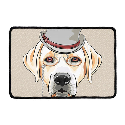 Hipster Labrador Retriever Print Kitchen Mat