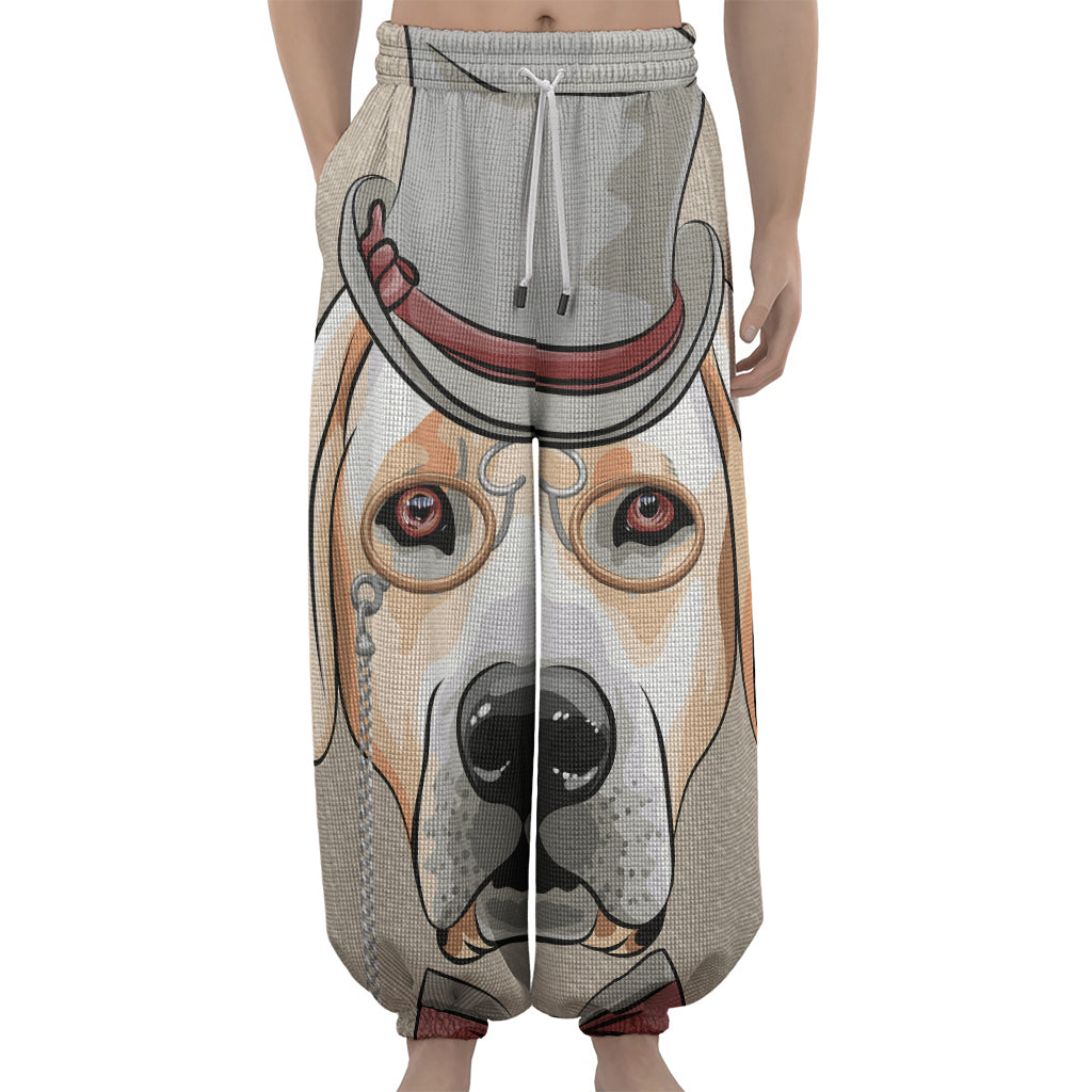 Hipster Labrador Retriever Print Lantern Pants