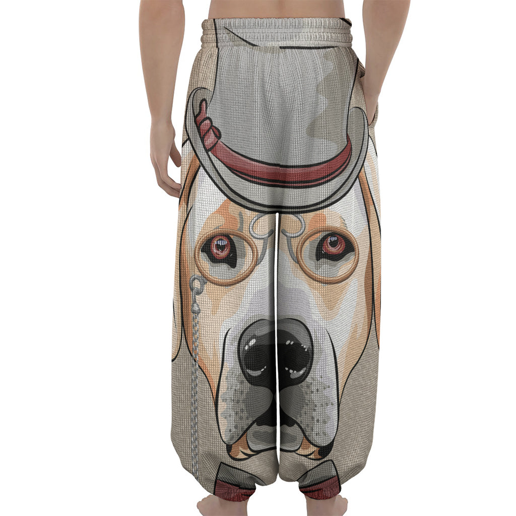 Hipster Labrador Retriever Print Lantern Pants