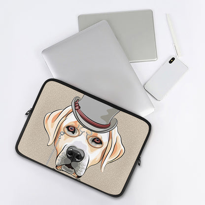 Hipster Labrador Retriever Print Laptop Sleeve