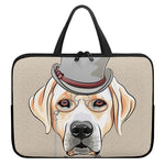 Hipster Labrador Retriever Print Laptop Sleeve With Handle