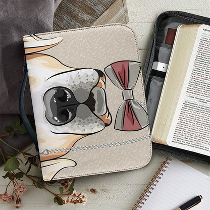 Hipster Labrador Retriever Print Leather Bible Cover