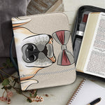 Hipster Labrador Retriever Print Leather Bible Cover