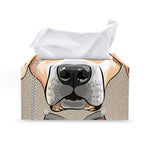 Hipster Labrador Retriever Print Leather Tissue Box Cover