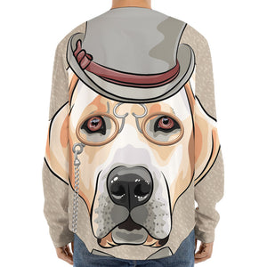 Hipster Labrador Retriever Print Long Sleeve Baseball Jersey