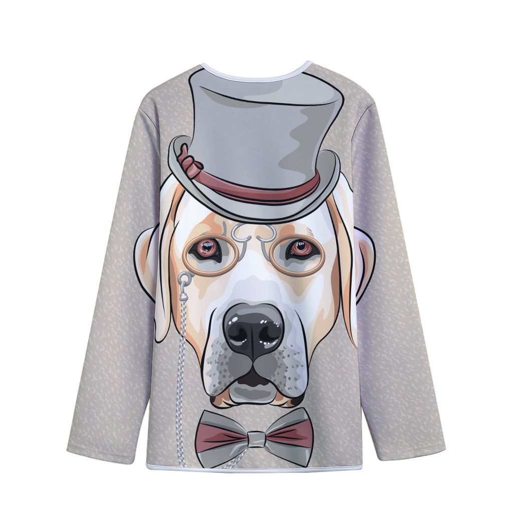 Hipster Labrador Retriever Print Long Sleeve Short Coat