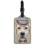 Hipster Labrador Retriever Print Luggage Tag