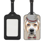 Hipster Labrador Retriever Print Luggage Tag