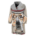Hipster Labrador Retriever Print Men's Bathrobe