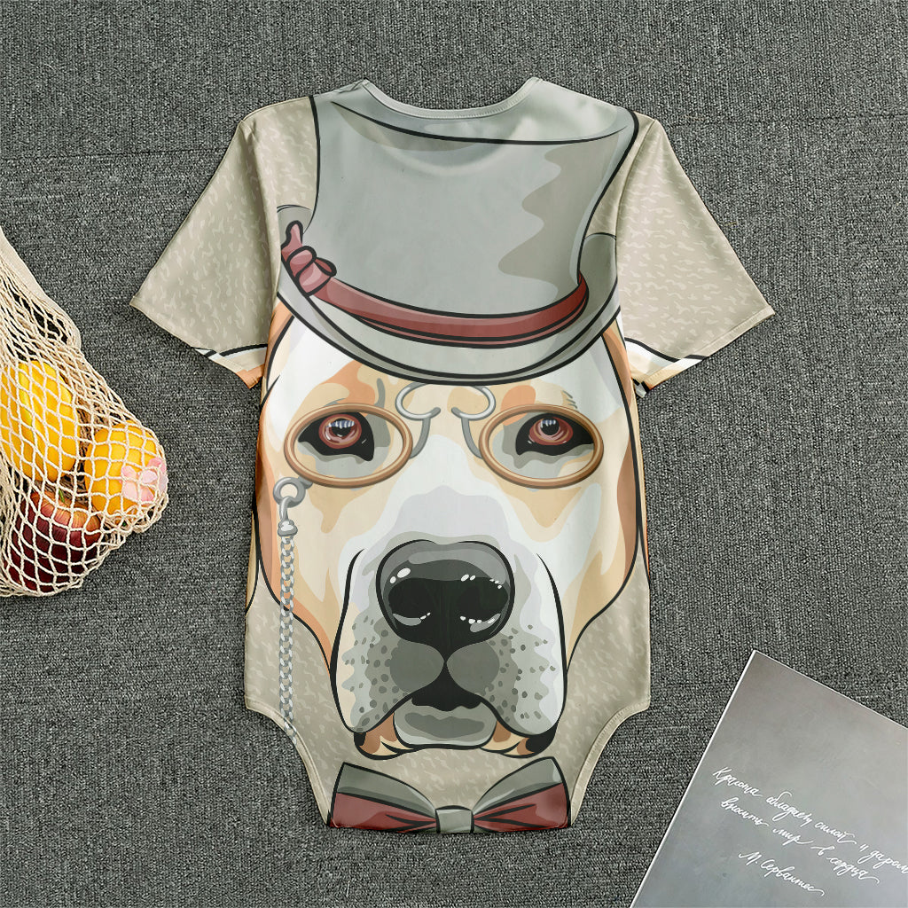 Hipster Labrador Retriever Print Men's Bodysuit