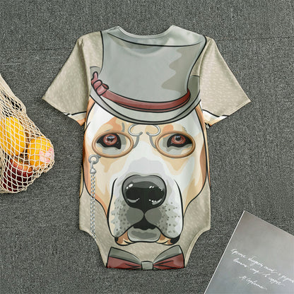 Hipster Labrador Retriever Print Men's Bodysuit