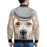 Hipster Labrador Retriever Print Men's Bomber Jacket