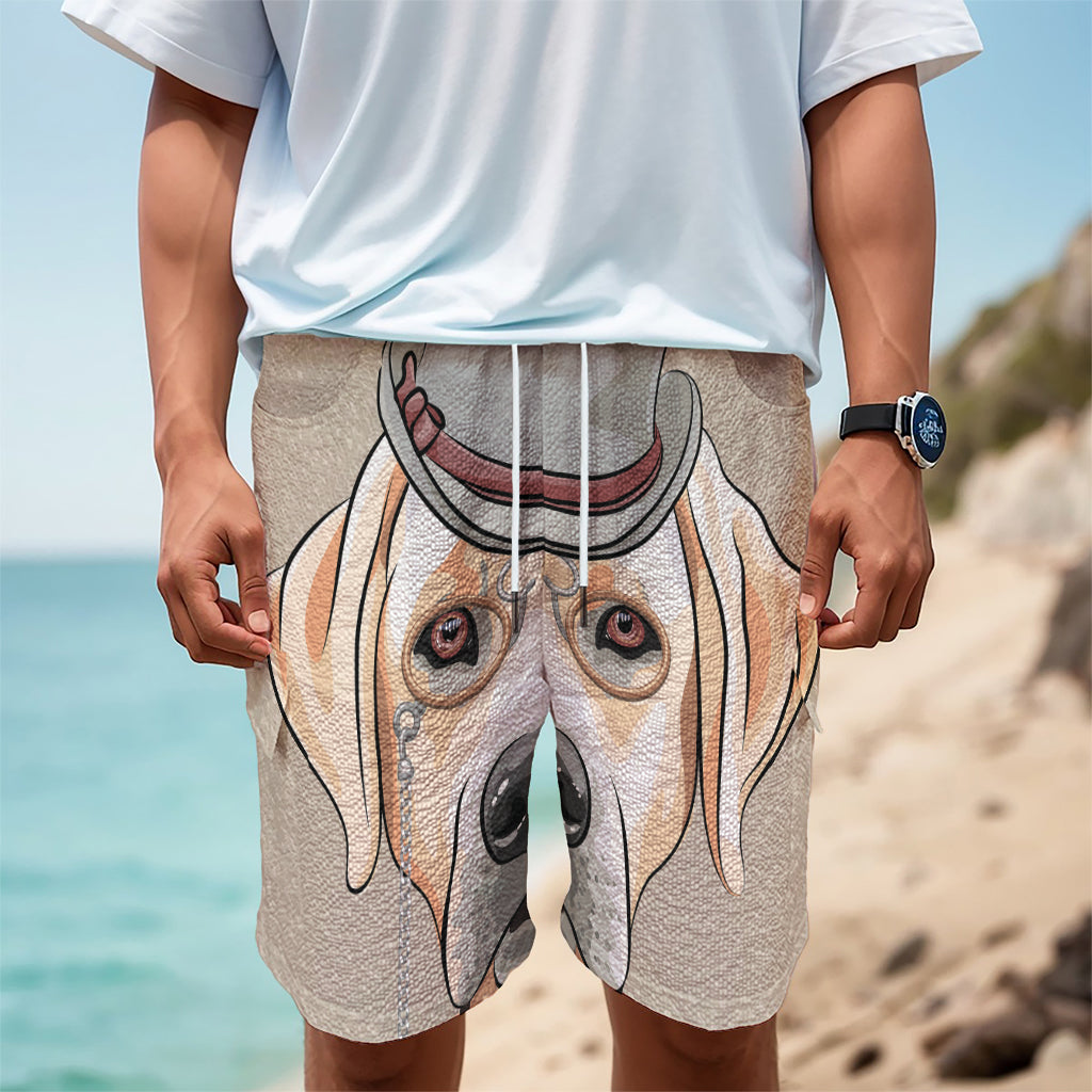 Hipster Labrador Retriever Print Men's Cargo Shorts