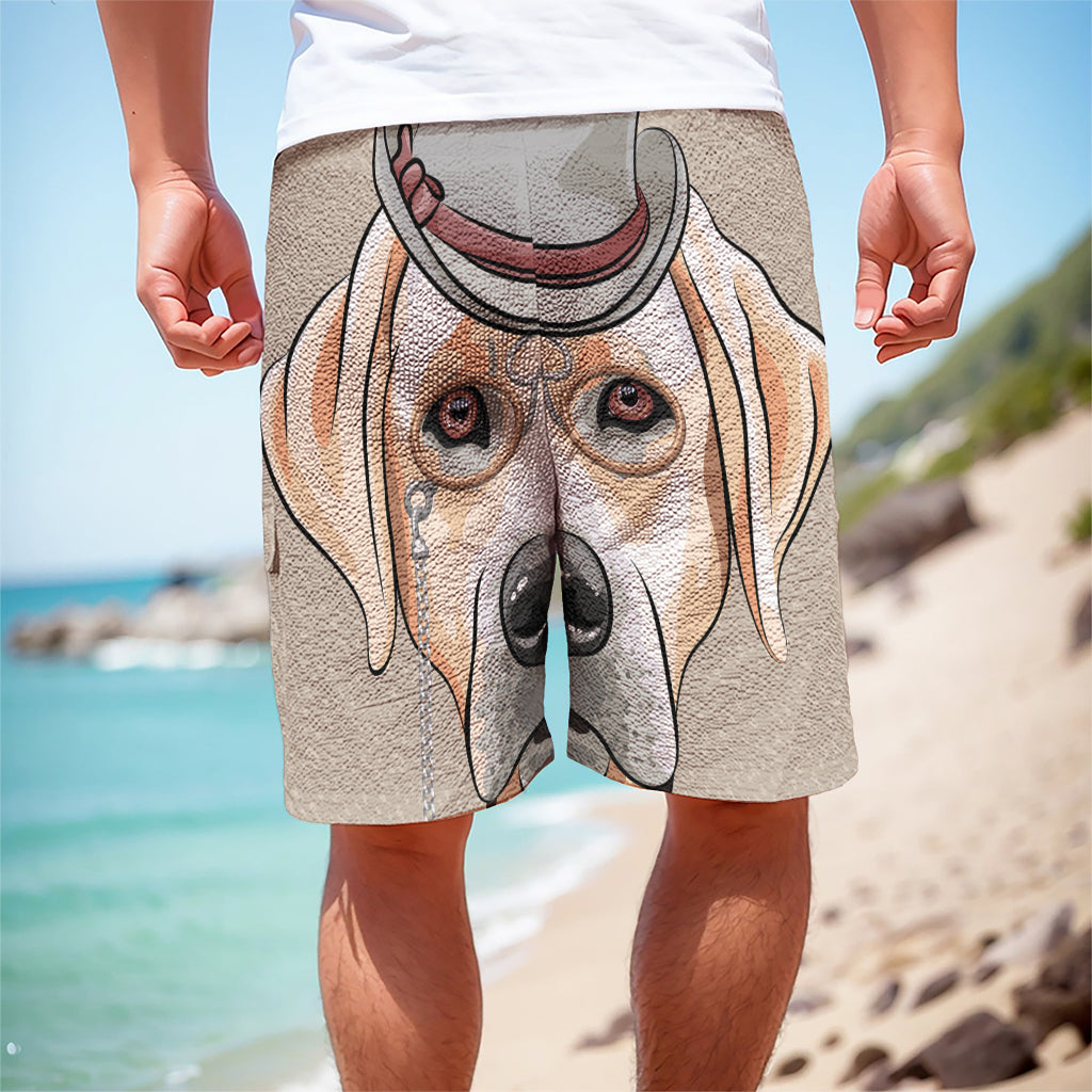 Hipster Labrador Retriever Print Men's Cargo Shorts