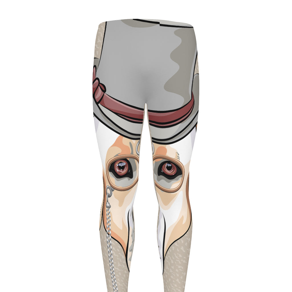 Hipster Labrador Retriever Print Men's leggings
